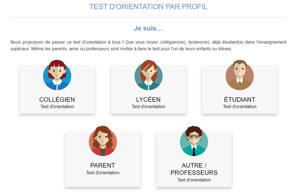 test d'orientation studyrama